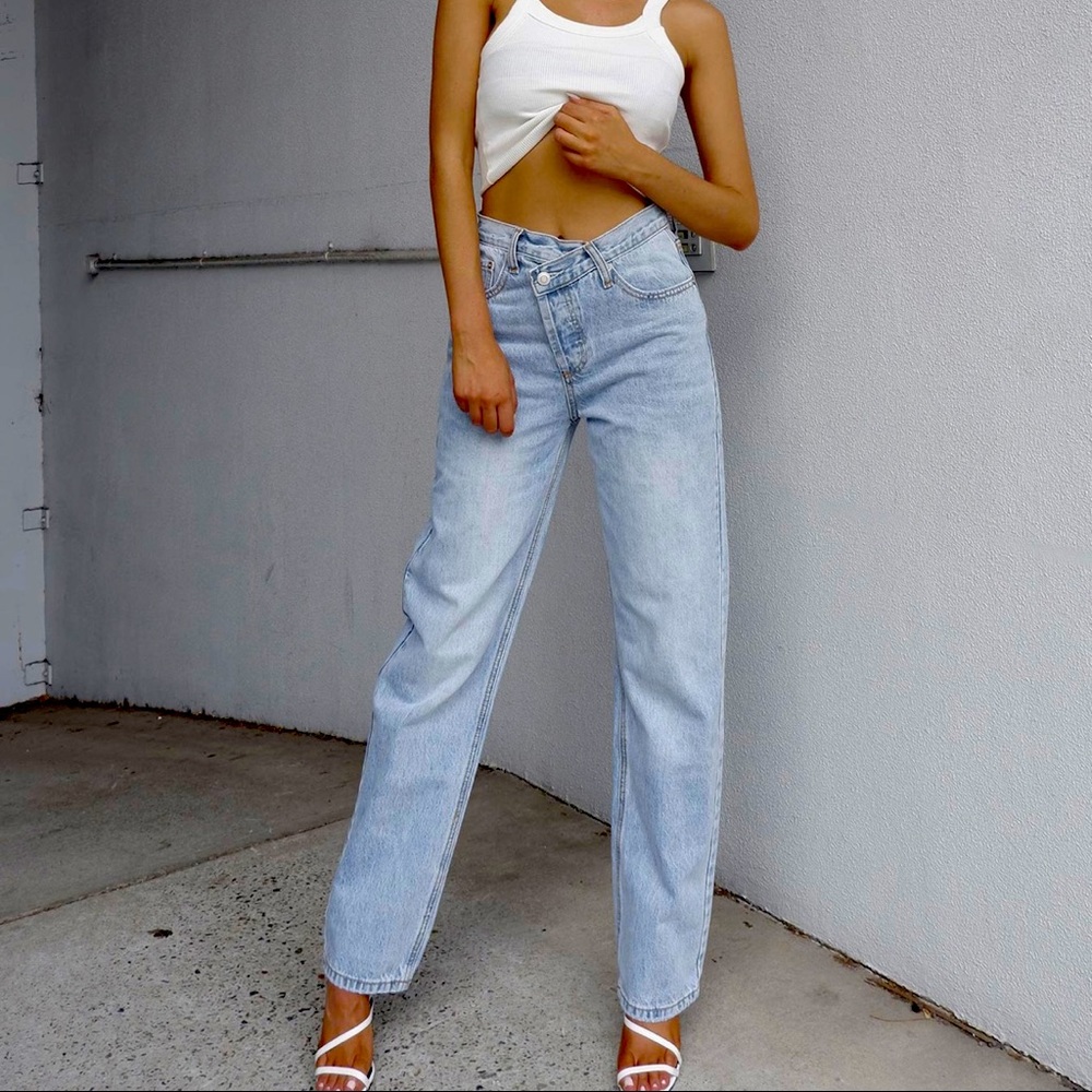 Holly Asymmetric Straight Leg Jean